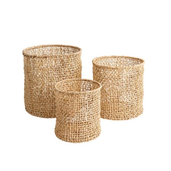 Abat-jour et panier damier Abaca - Original Home