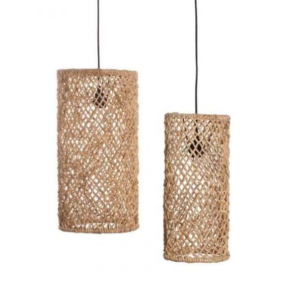 Jaring Abaca lampshade set of 2 - Original Home
