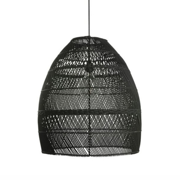 Abat-jour Moon rotin noir set de 3 - Original Home