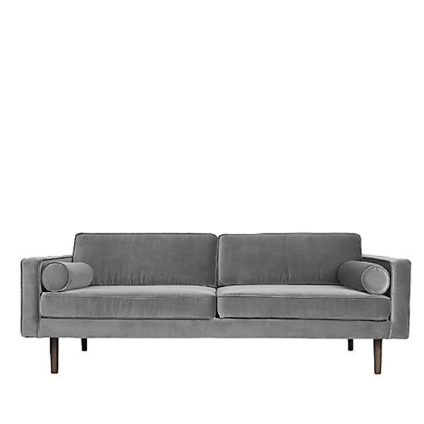 3 seater sofa Wind Drizzle gray velvet - Broste Copenhagen