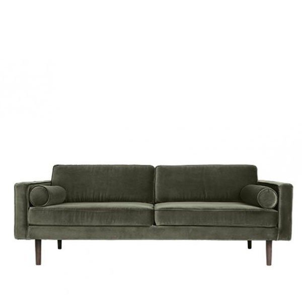 canapé 3 places Wind velours vert Olive