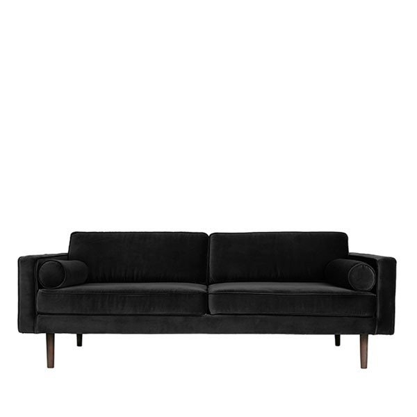 3 seater sofa Wind black velvet - Broste Copenhagen