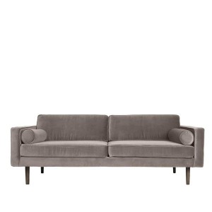 canapé 3 places Wind velours gris light - Broste Copenhagen