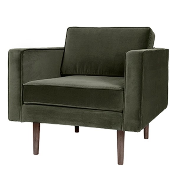 Fauteuil Wind velours vert olive - Broste Copenhagen