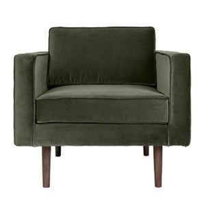 Armchair Wind olive green velvet - Broste Copenhagen