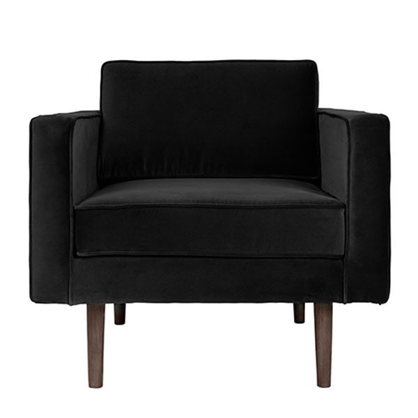 Armchair Wind velvet Black - Broste Copenhagen