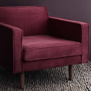 Fauteuil Wind velours rouge - Broste Copenhagen