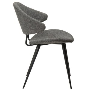 Chaise Napoléon Tissu gris galet X2 - Dan Form