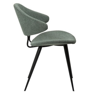 Napoleon chair Pebble green fabric X2 - Dan Form