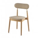 Chaise Citizen Chêne naturel à dossier ovale - Emko