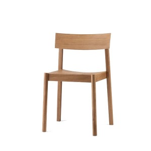 Chaise Citizen Chêne naturel à dossier rectangulaire - Emko
