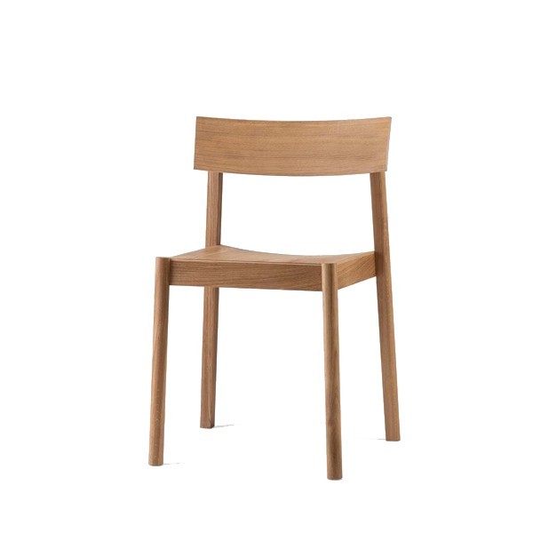 Citizen Oak natural chair with rectangular backrest - Emko