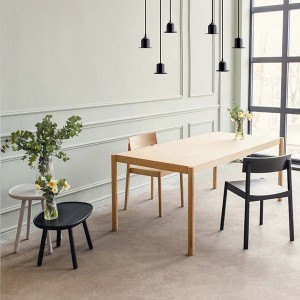 Citizen Oak natural chair with rectangular backrest - Emko