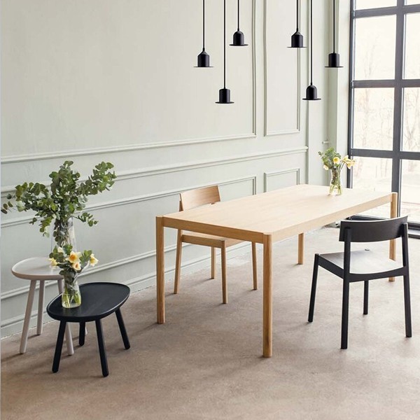 Citizen Oak natural chair with rectangular backrest - Emko