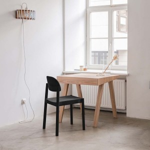 Citizen chair Natural black oak with oval backrest - Emko