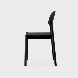 Chaise Citizen Chêne noir naturel à dossier ovale - Emko