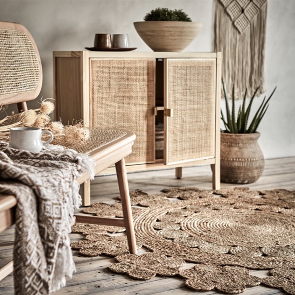 Cabinet Harry Pine and Rattan - Affari of Sweden