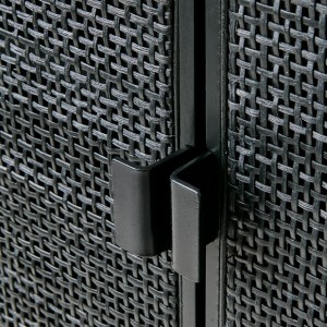 Harry Pine and Black Rattan Cabinet - Affari of Sweden
