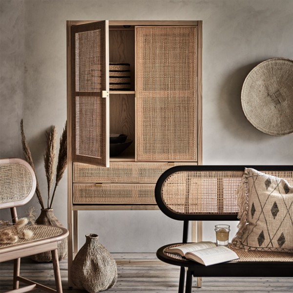 Cabinet haut Harry Pin et Rotin - Affari of Sweden