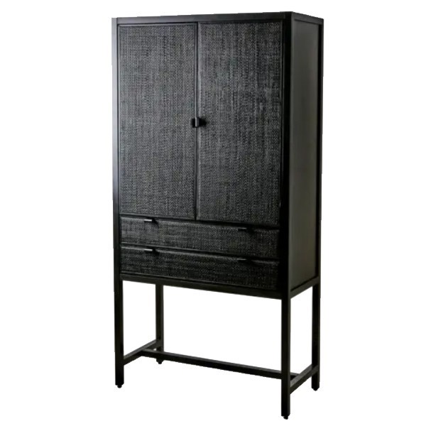 Cabinet haut Harry Pin et Rotin noir - Affari of Sweden