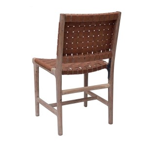 Chaise bois et cuir X2 - Trademark Living