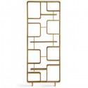 Wood and brass screen wall by Red Edition
