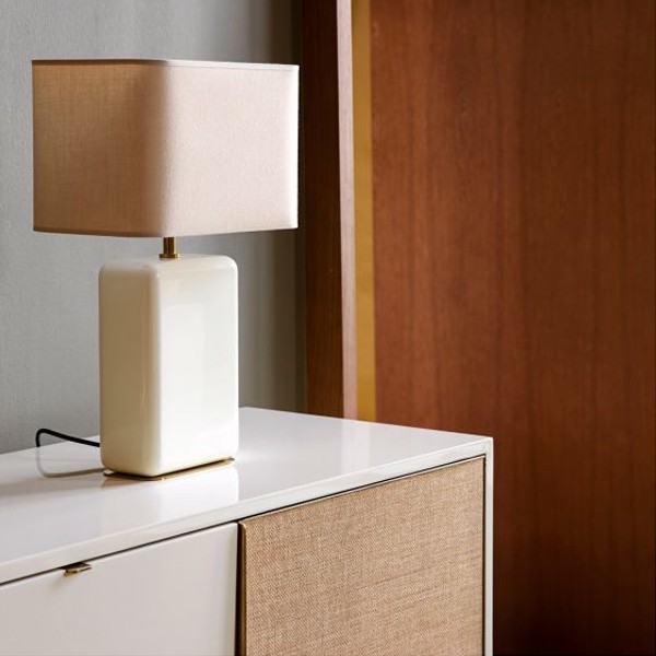 Bourbon Table lamp - / H 49 cm - Ivory by RED Edition