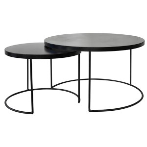 Tables basses rondes métal noir x2 - Snowdrops Copenhagen