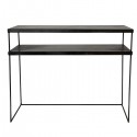 Console steel and black leather - LIND DNA