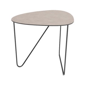 Table Basse Curve métal et cuir gris chaud - LIND DNA