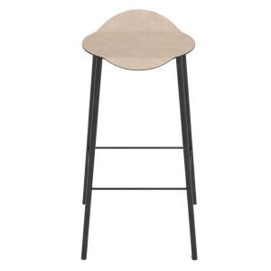 Tabouret Haut 75cm cuir gris - LIND DNA