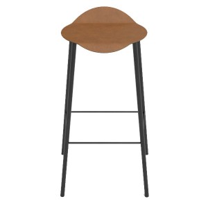 Tabouret Haut 75cm cuir marron - LIND DNA