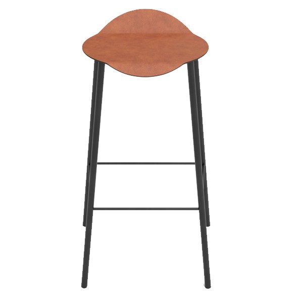High stool 75cm cognac leather - LIND DNA