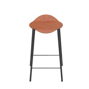 Tabouret ilot 65cm cuir cognac - LIND DNA
