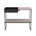 Console acier et cuir noir - LIND DNA