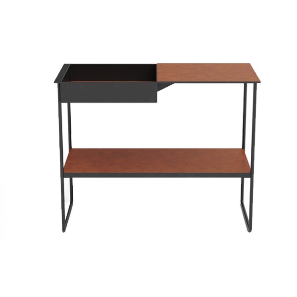 Console steel and cognac leather - LIND DNA