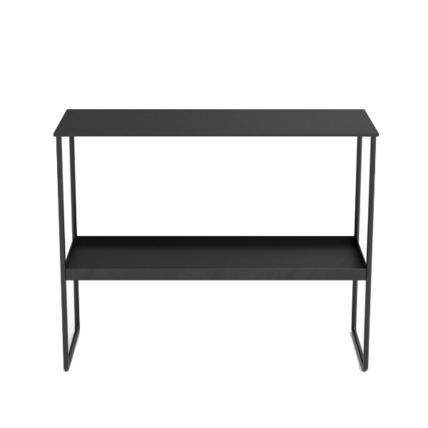 Metal and black leather console - LIND DNA