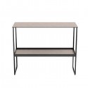 Metal and black leather console - LIND DNA