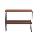 Brown metal and leather console - LIND DNA