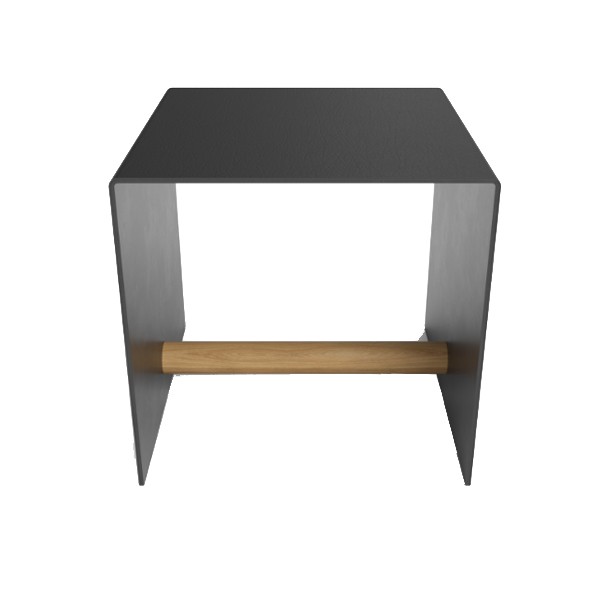 Multi-purpose cube table Black leather - LIND DNA
