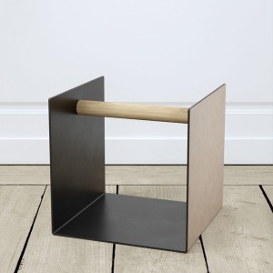 Table cube Multi-usage Cuir gris - LIND DNA
