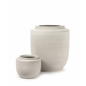 Pot volumes grès beige S - Serax