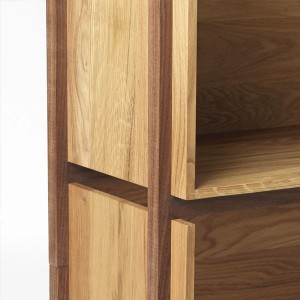 Shelf Single Oak and Walnut - Kristina Dam