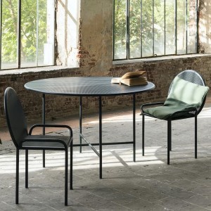 Fontainebleau green steel garden table - Serax