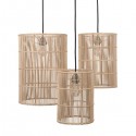 Black Rattan High Tube Lampshade Set of 3 - Original Home
