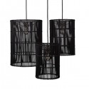 Abat-jour Tube haut Rotin naturel Set de 3 - Original Home