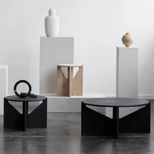 XL black oak wood table - Kristina Dam