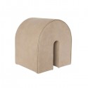 Pouf incurvé Cuir noir - Kristina Dam