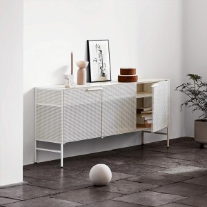 Beige Grid Sideboard - Kristina Dam