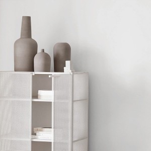 Beige Grid Cabinet - Kristina Dam